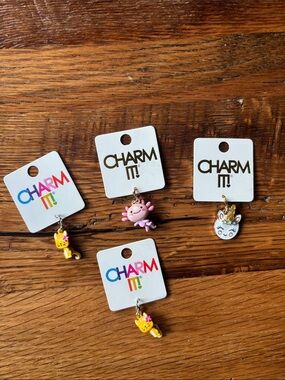 Charm it! Kids Unicorn and Animal Charms - Pink, Yellow lot of 4